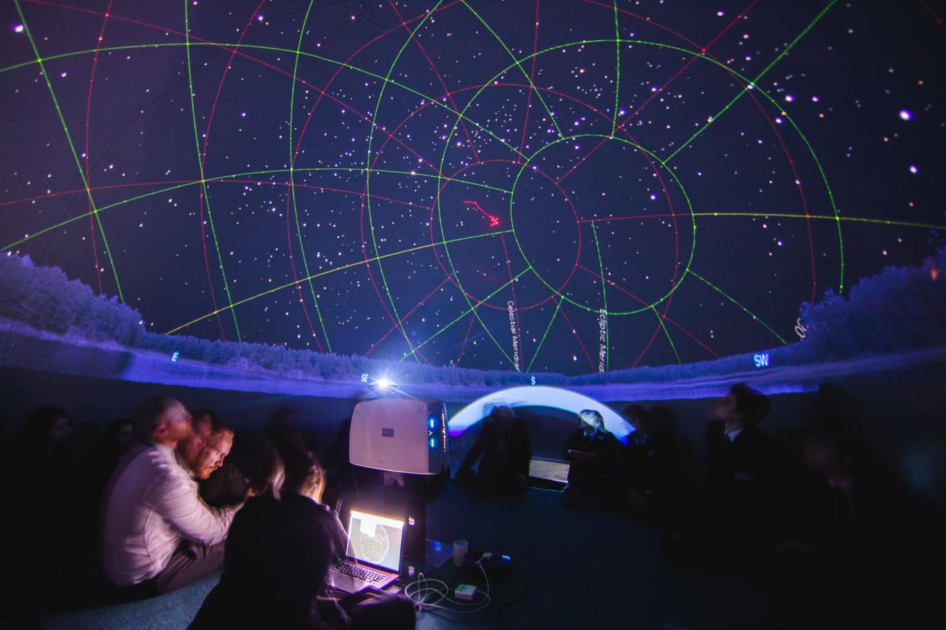 Pupils from CEP partner schools using the CLC StarLab planetarium