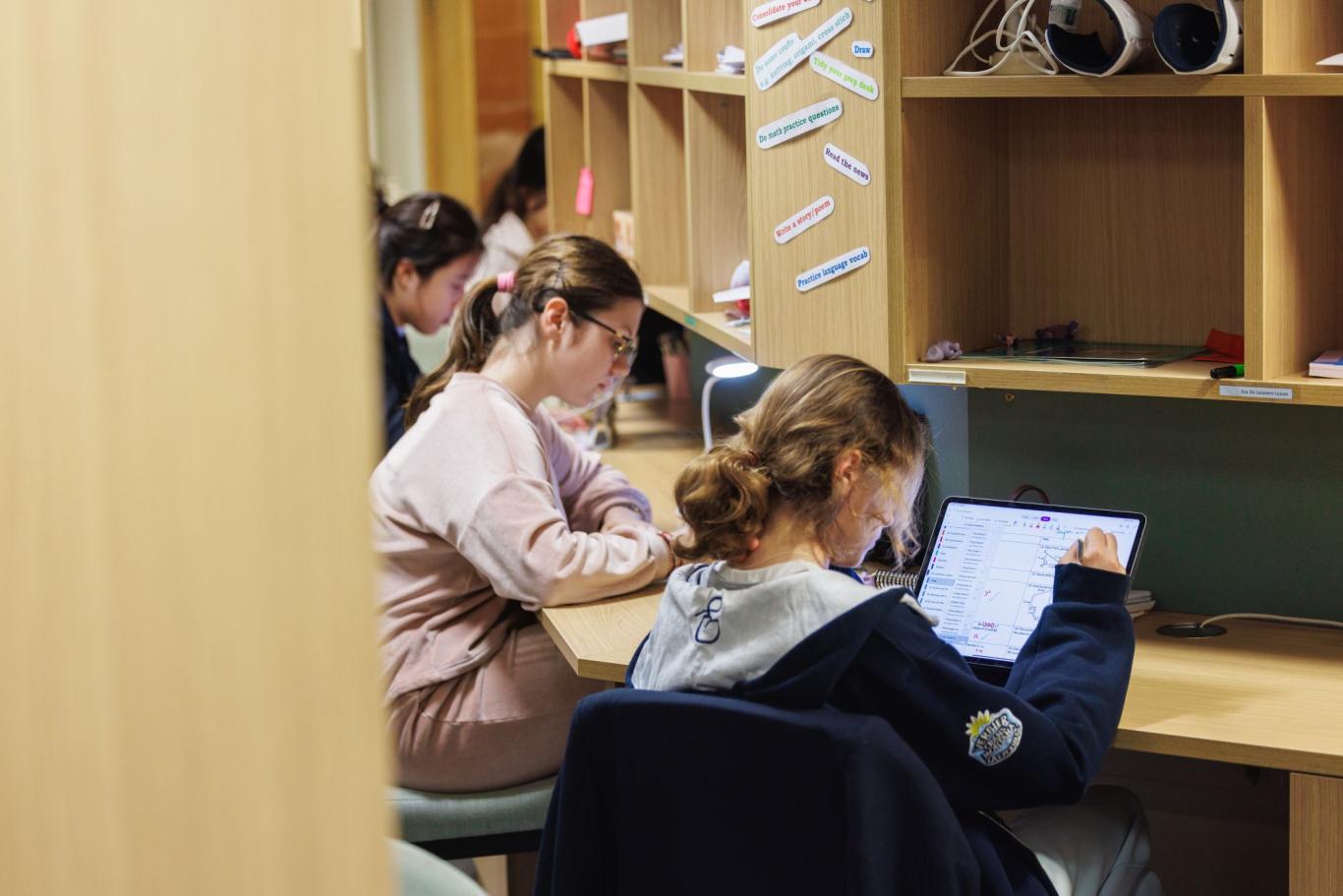 CLC pupil doing prep in their boarding house