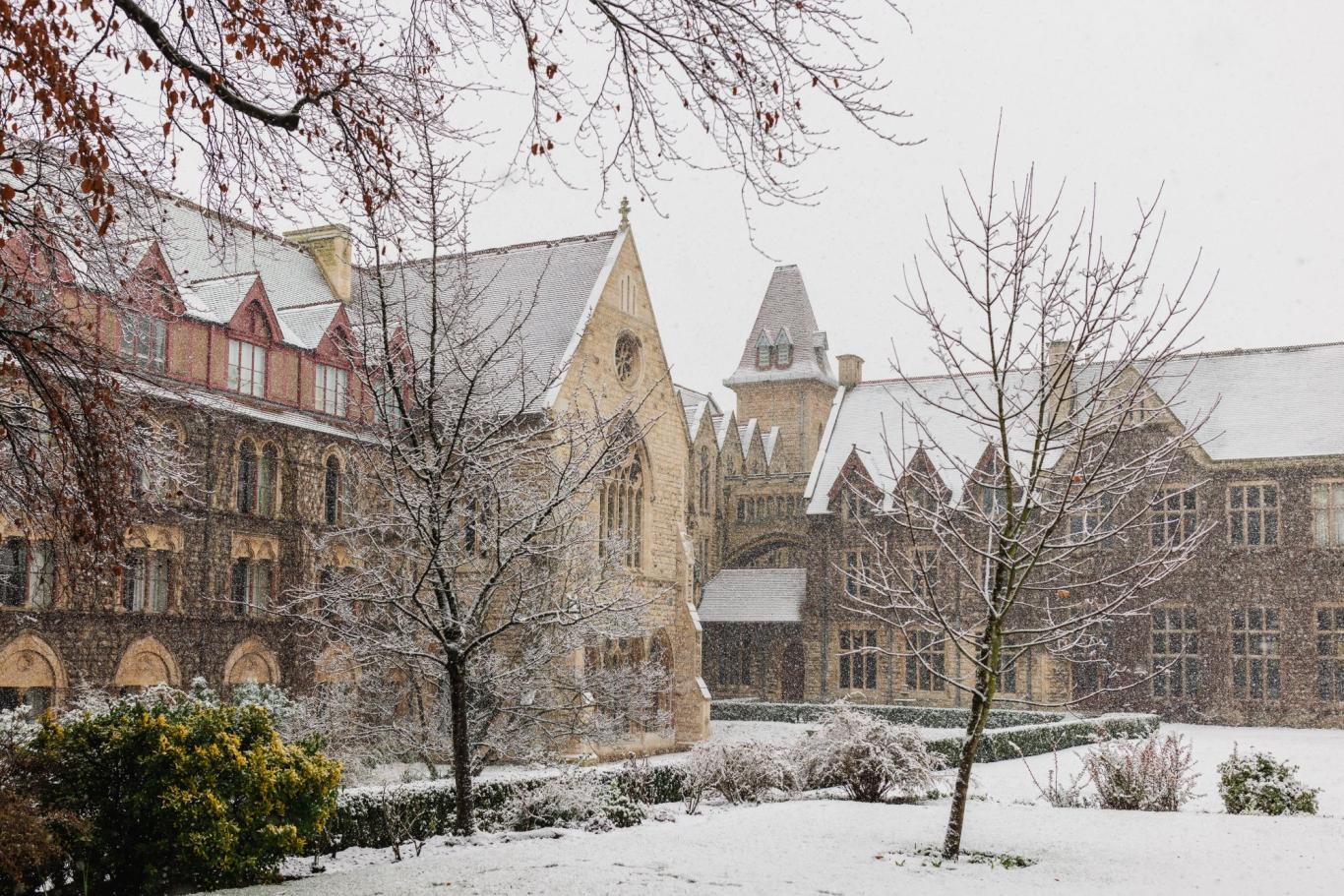 Cheltenham Ladies' College in snow