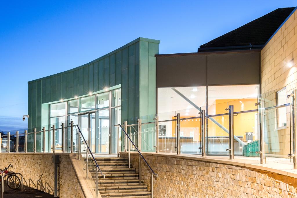 The entrance of the newly complete Health and Fitness Centre at Cheltenham Ladies' College