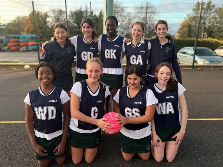 Group photo of the Under-13 Netball Team at the School Sport Magazine National Schools Competition